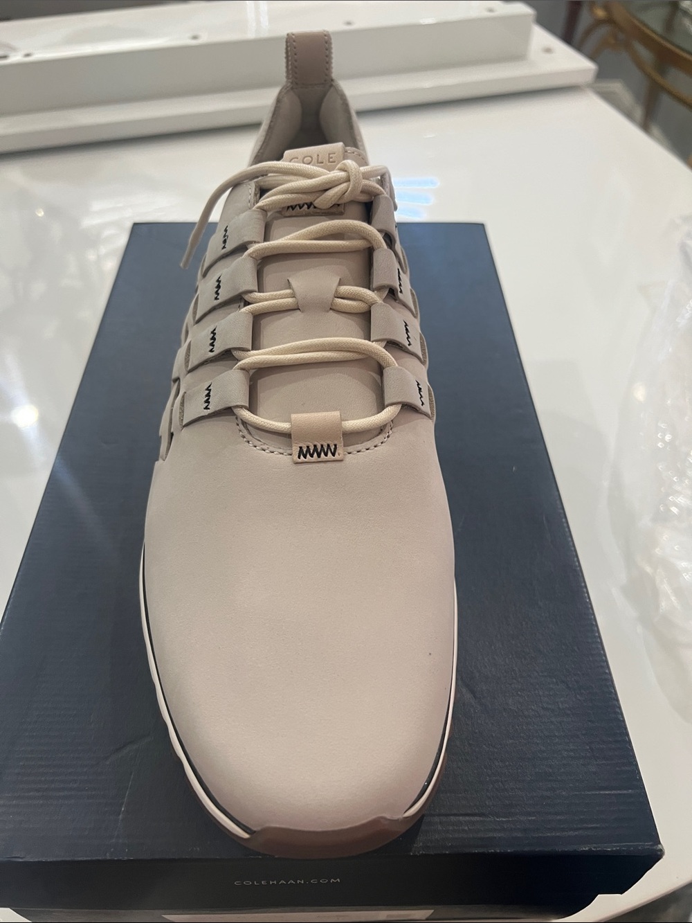 NIB Cole Haan Men's Taupe Lace-Up Casual Sneaker